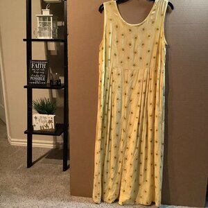 Blue Ginger Hawaiian Design Women Yellow Dress